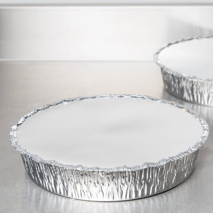 MC - Foil Laminated Board Lid for 7" Round Aluminum Containers - 500/Case - Bulk Mart