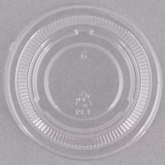 MC - Lids For 2 Oz Plastic Portion Cup Clear - 100/Pack - Bulk Mart