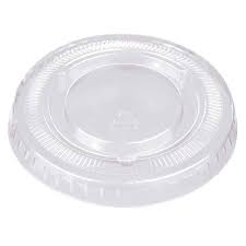 MC - Lids For 2 Oz Plastic Portion Cup Clear - 100/Pack - Bulk Mart