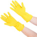 MC - Small Cleaning Gloves Yellow Q-Grip - 12 Pairs - Bulk Mart