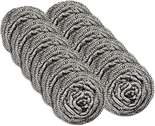 MC - Stainless Steel Scrub Scouring Pad Large 80 G - 12/Pack - Bulk Mart