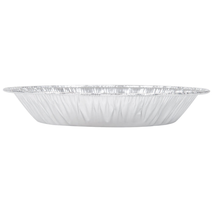 ML - 5 x 1/8" Round Shallow Aluminum Foil Pie Plate - 125/Pack - Bulk Mart