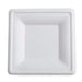 New Wave - 10" Square Sugarcane & Bamboo Bagasse Plate - 500/Case - Bulk Mart