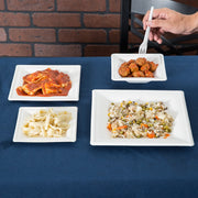 New Wave - 6" Square Sugarcane & Bamboo Bagasse Plate - 50/Sleeve - Bulk Mart