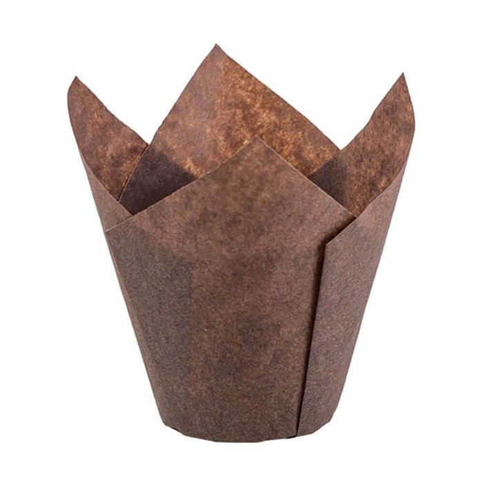 Novacart - 2" - 5 Oz Brown Baking Tulip Cup - 10 x 200 / Case - Bulk Mart