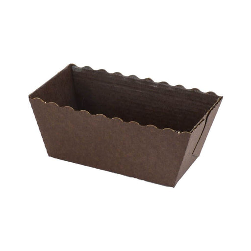 Novacart - 3.125" x 1.56" x 1.625" - 4 Oz Easybake Brown Mini Loaf Mold - 500/Case - Bulk Mart