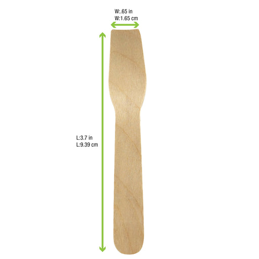 Pack N Wood - Wooden Ice Cream Spoon - 100 / Pack - Bulk Mart