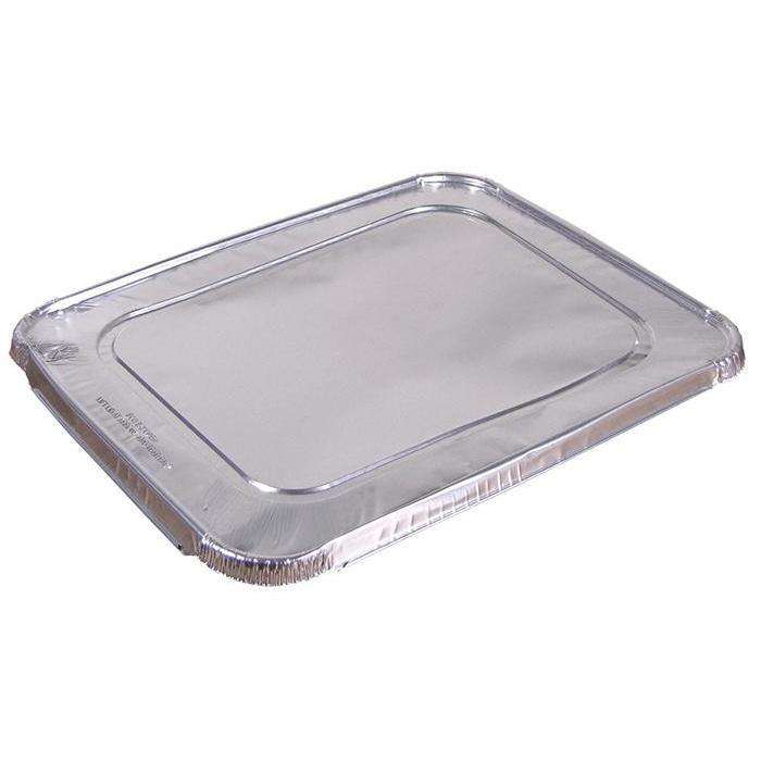 Pactiv - Foil Lids for Half Size Aluminum Pans Y101230 - 100/Case - Bulk Mart