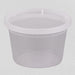 PCM - S-16 - 16 Oz Clear Microwavable Deli Container With Lid - 24 Sets - Bulk Mart