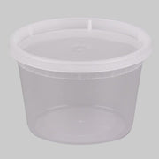 PCM - S-16 - 16 Oz Clear Microwavable Deli Container With Lid - 240 Sets - Bulk Mart