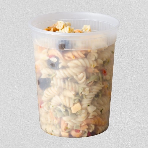 DURA - S32 - Recipiente transparente para alimentos para microondas de 32 oz con tapa - 24 juegos