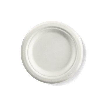 Rite Earth - 6" Round Sugarcane & Bamboo Bagasse Plate - 125/Pack - Bulk Mart