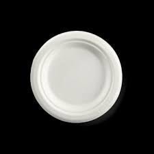 Rite Earth - 6.5" Round Sugarcane & Bamboo Bagasse Plate - 125/Pack - Bulk Mart