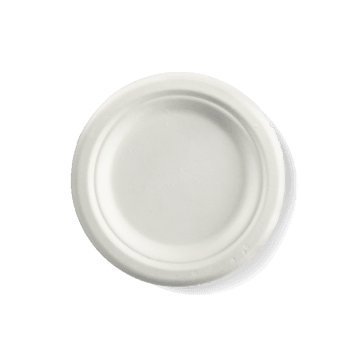 Rite Earth - 6.5" Round Sugarcane & Bamboo Bagasse Plate - 125/Pack - Bulk Mart