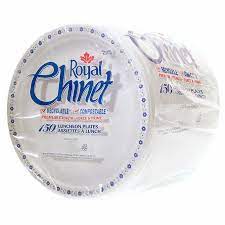 Royal Chinet - 10260 - 8.75" Lunch Heavy Paper Plate - 150/Sleeve - Bulk Mart