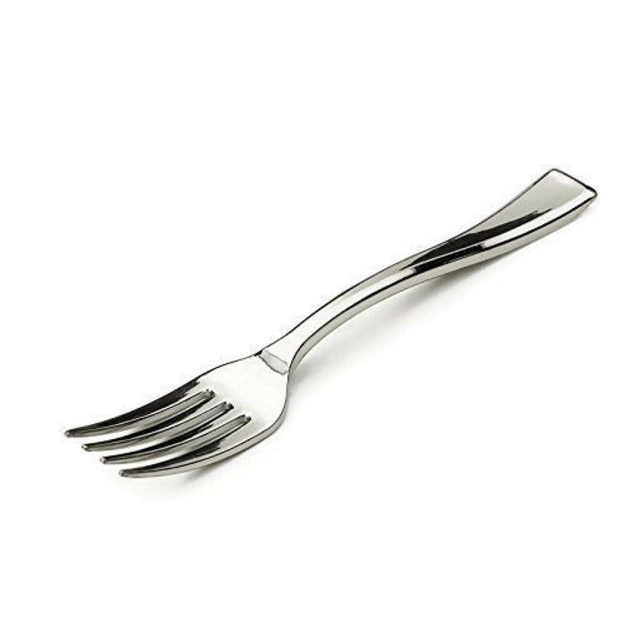 Sabert - Silver Look Plastic Fork - 50/Pack - Bulk Mart