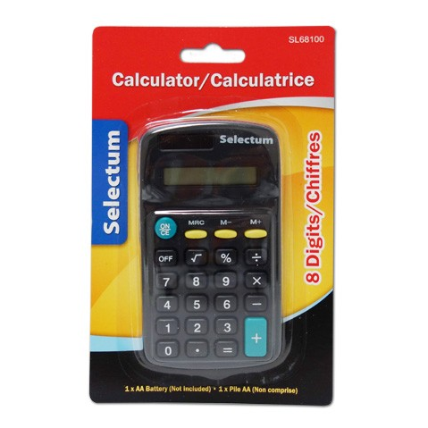 Selectum - Solar Calculator 8 Digits - Each - Bulk Mart