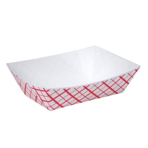 Southland - 2 Lbs Red Check Food Trays #200 - 4 x 250/Case - Bulk Mart