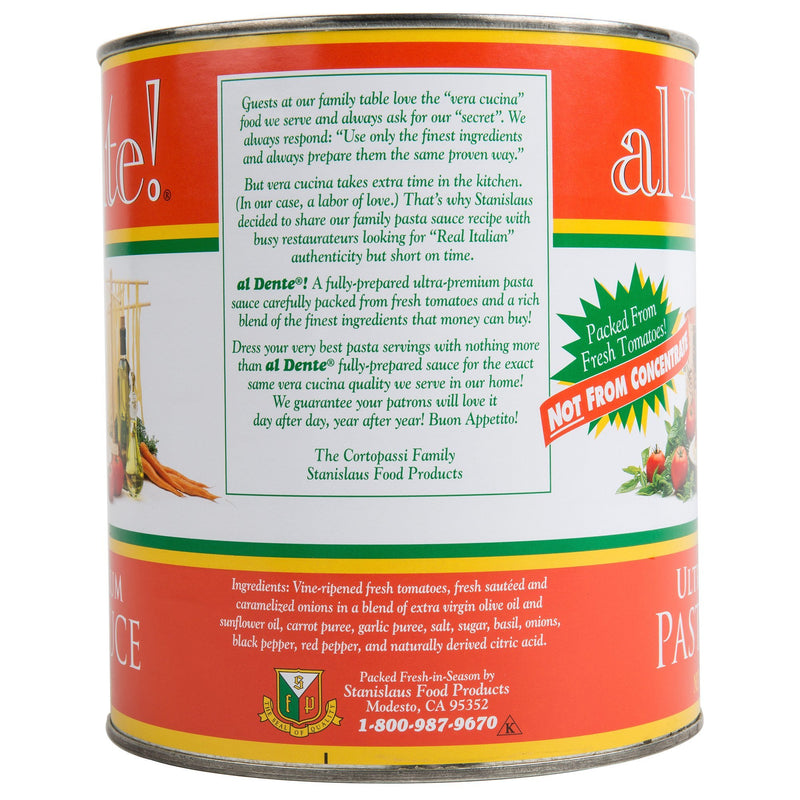 Stanislaus Al Dente - Ultra Premium Pasta Sauce - 6 x 100 oz - Bulk Mart