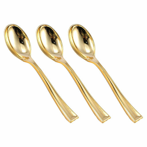 Stellar - Gold Look Premium Plastic Tea Spoon - 20/Pack - Bulk Mart