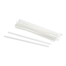 Stone - 10" Super Jumbo Straw White Wrapped - 300 / Pack - Bulk Mart