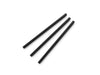 Stone - 6" Cocktail Straw Black Unwrapped - 9 x 250 / Pack - Bulk Mart