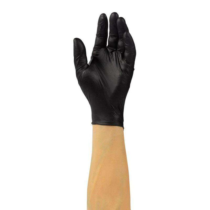 Tuff - Nitrile Gloves Black Large Powder Free 3.5 Mil - 100 / Pack - Bulk Mart