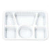 Vespa - VEL-029 - 6 Compartment Serving Tray - 50/Pack - Bulk Mart