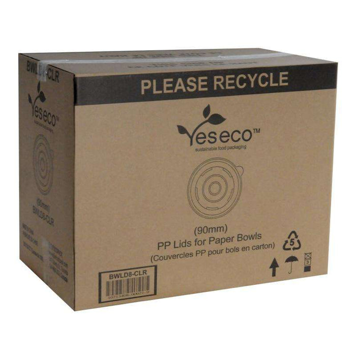 Yeseco - Compostable Lids For 12 - 32 Oz PLA Paper Bowl - 10 x 50/Case - Bulk Mart